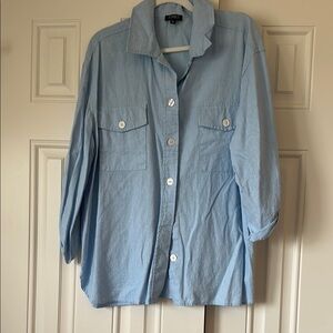 Jones New York Light Blue Button-Up Shirt